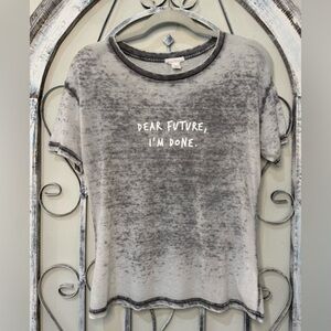 Full Tilt Gray Distressed Graphic Tee #1083